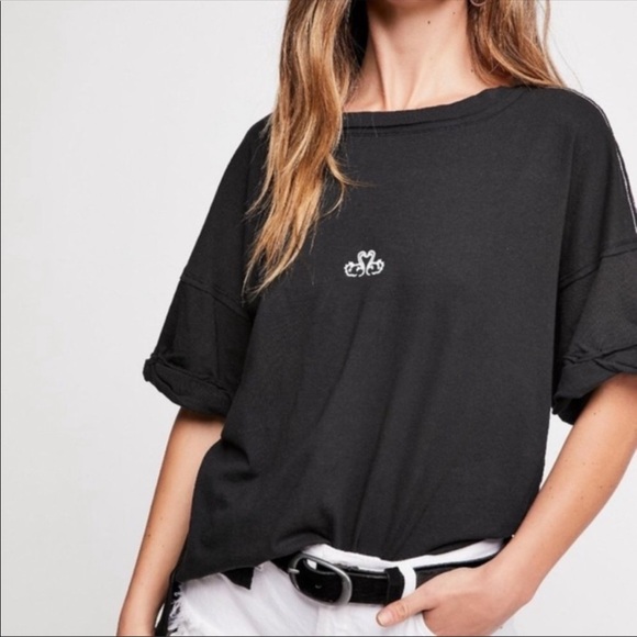 Free People Tops - Black Free People Swan Top